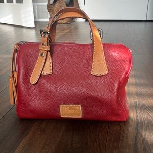 Red Dooney & Bourke leather Barrel Satchel